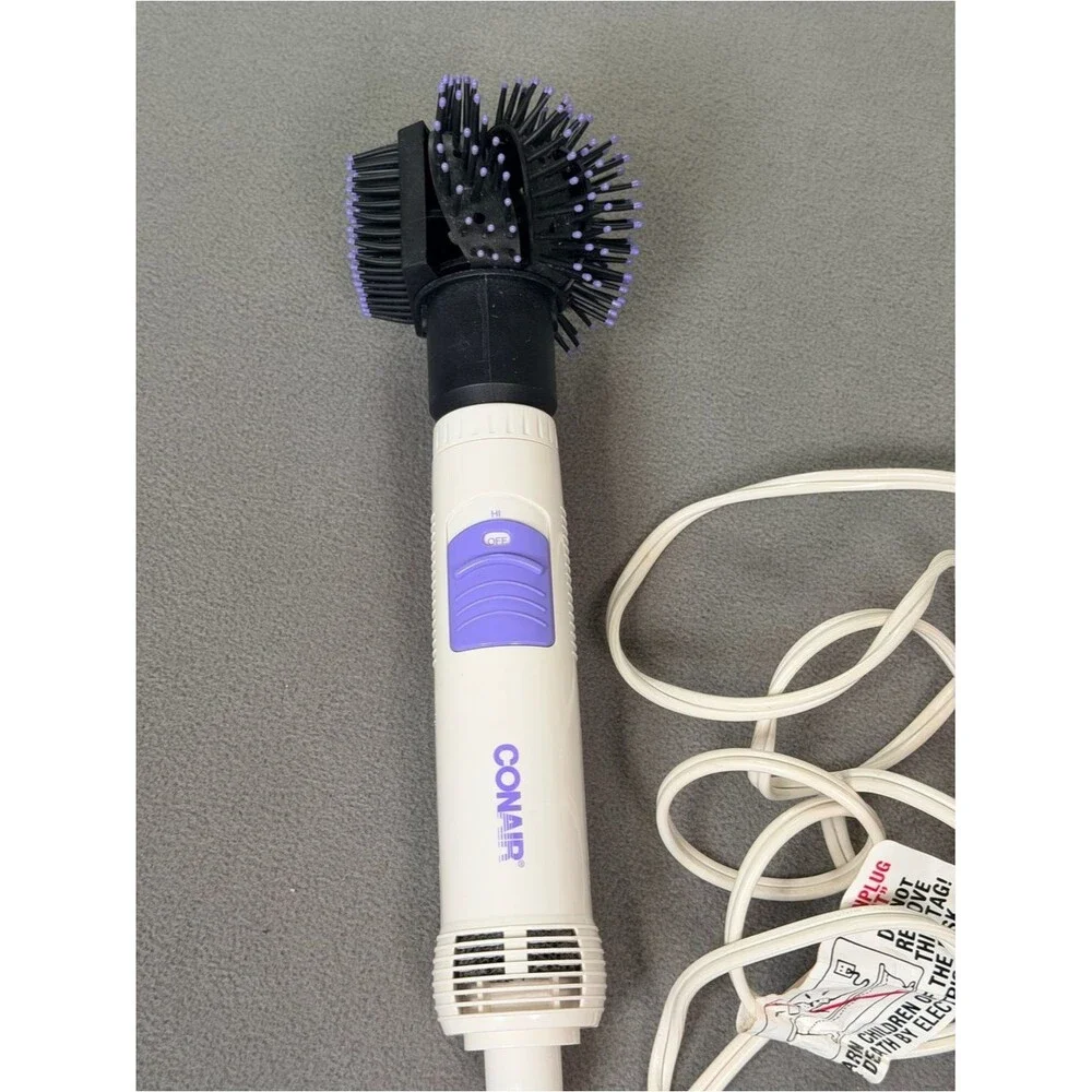 Conair Vintage Hot Air Round Combo Brush CD180 Curls Waves Straightens Retro 90s